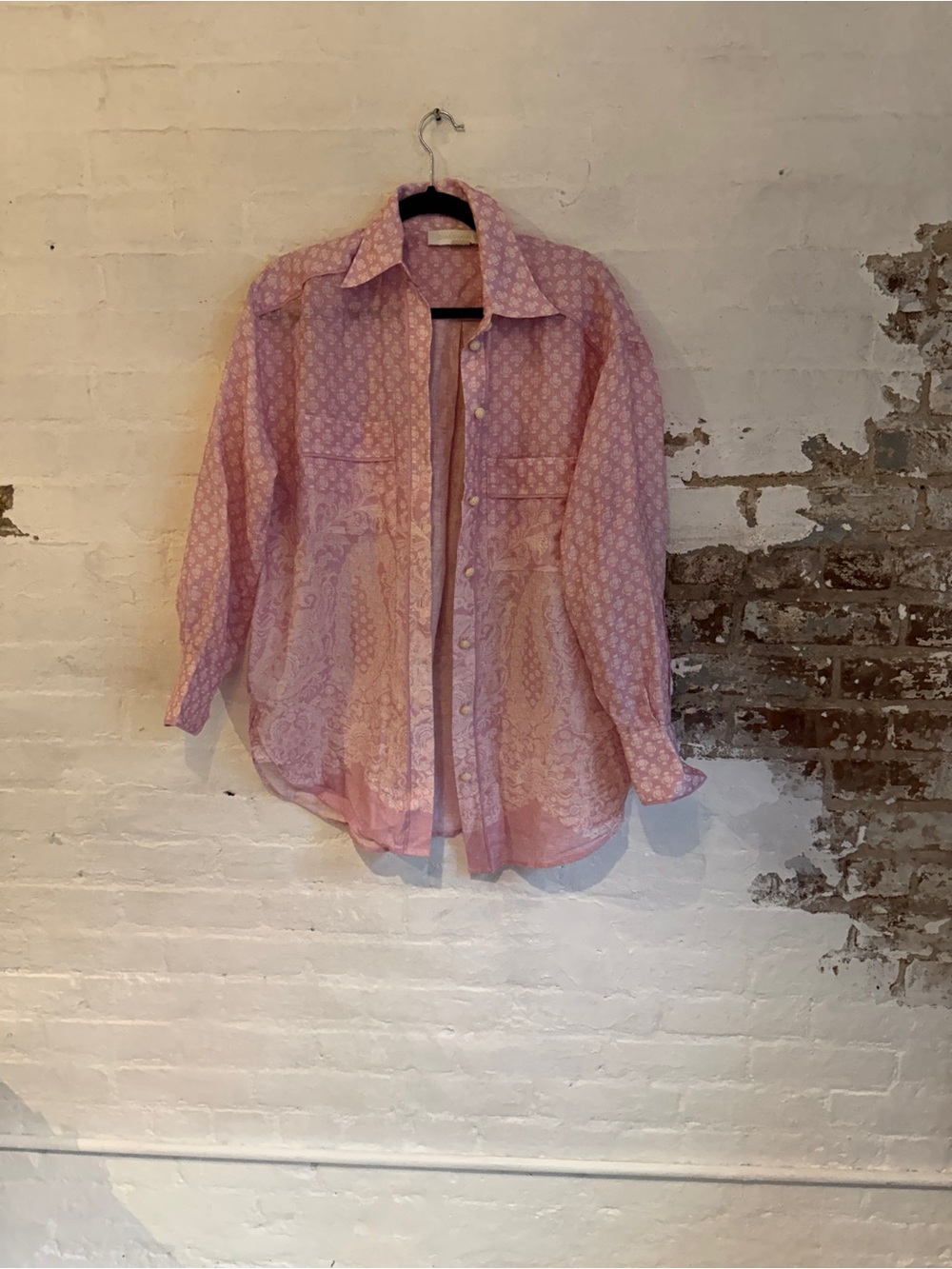 Zimmermann Linen Button-Front Blouse - Picture 2 of 4